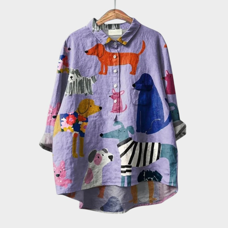 WW | Lässige Bluse mit Rundhalsausschnitt