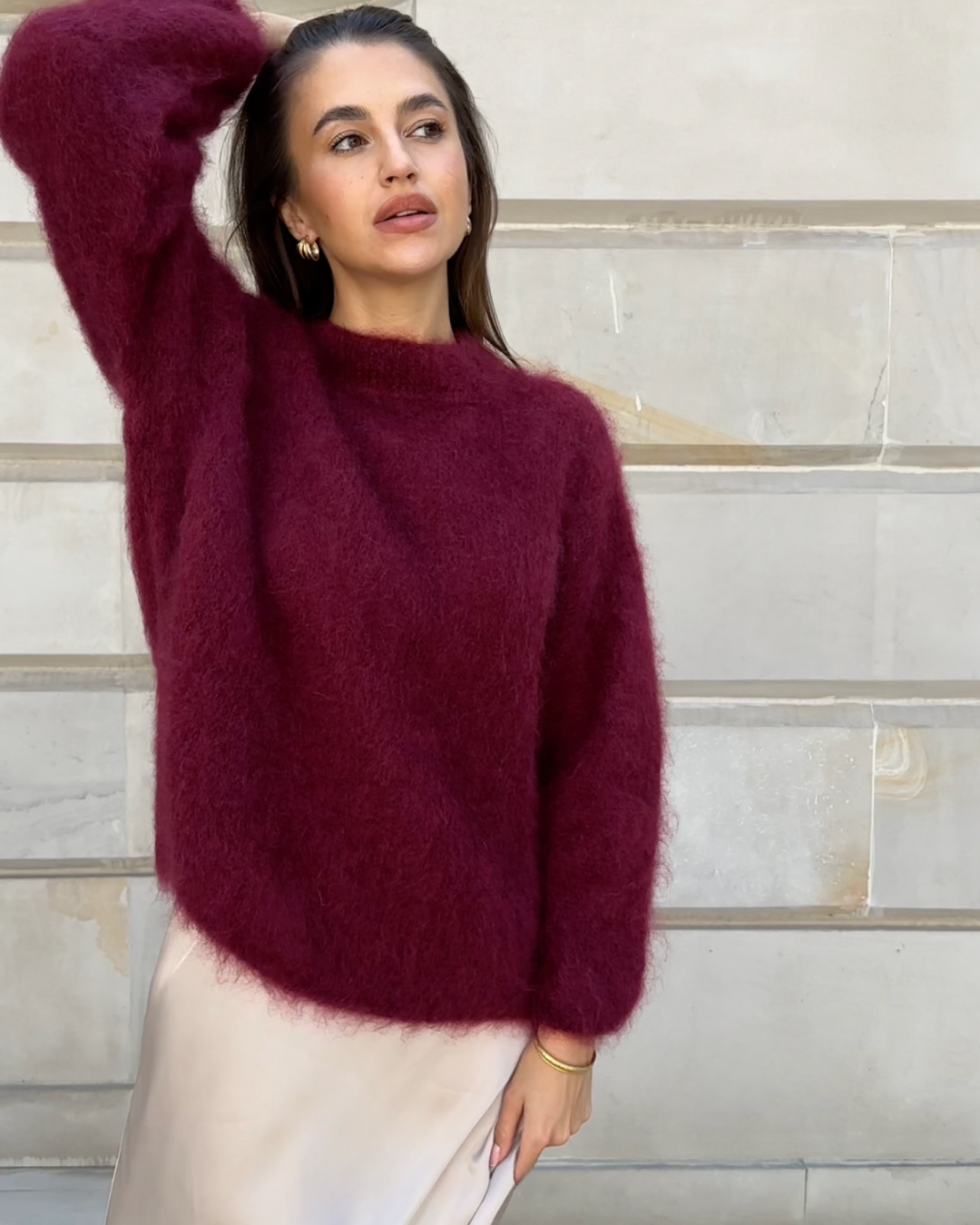 WW | Mohair Mischpullover mit Rundhalsausschnitt