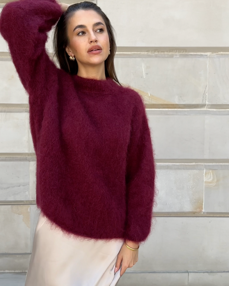 WW | Mohair Mischpullover mit Rundhalsausschnitt
