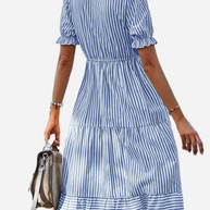WW | Gestreiftes Midikleid Mit Quasten Für Damen