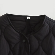 WW | Gepolsterte Jacke Damen, Leichtes Übergröße Modell Mit Taschen, Knopfverschluss