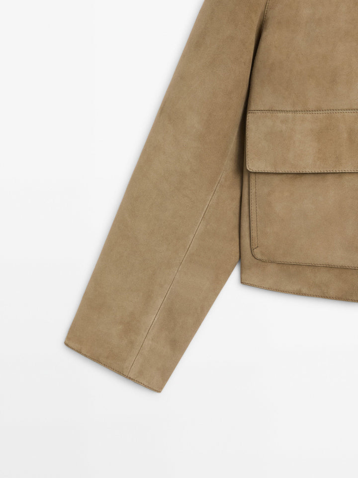 W&W Mode | Wildleder Cropped Jacke
