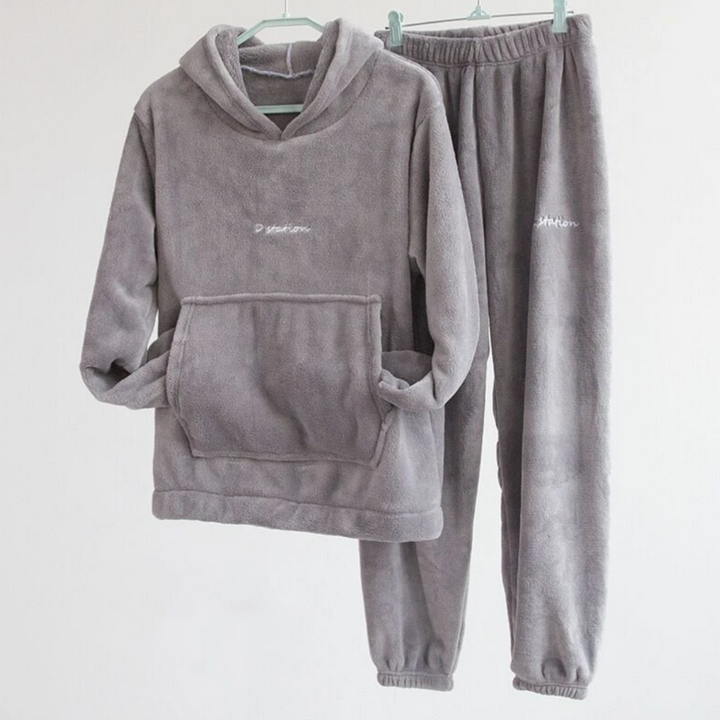 W&W Mode | Bequemer Fleece Hausanzug für Zuhause