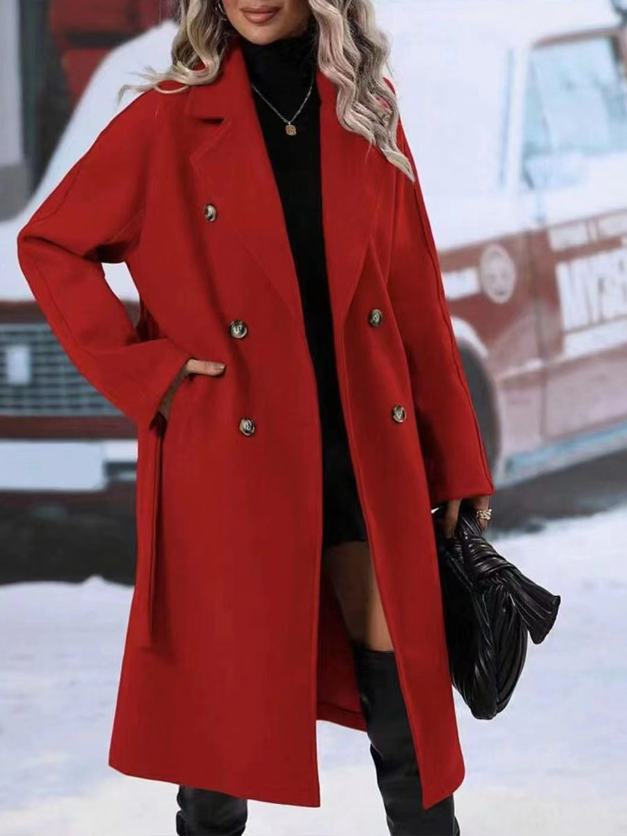 WW | Klassischer Damen Trenchcoat Mit Doppelknopfverschluss