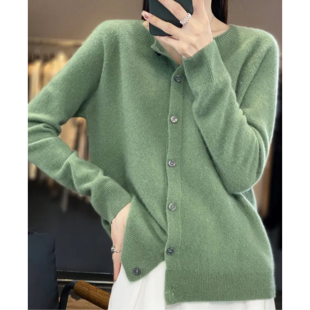 W&W Mode Damen Rundhals Cardigan Pullover