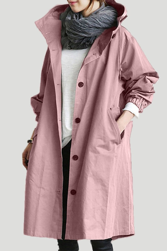 WW | Wasserdichter Trenchcoat mit Kapuze für Damen