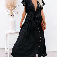 WW | Stil Maxi Kleid mit Flatterärmeln für Frauen