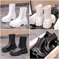 WW | Damen Stiefel Modische Plateaustiefel Mit Slip on Design, Alltagstauglich