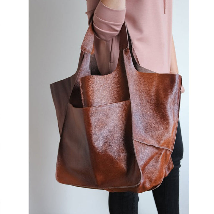 W&W Mode | Überdimensionale Leder Schultertasche für Damen