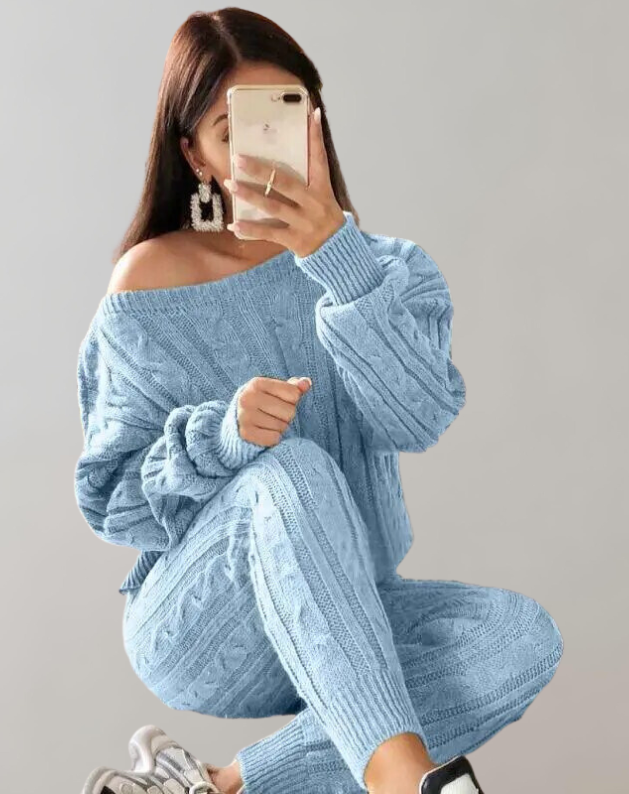 WW - Strick-Schulter-Hosen-Set