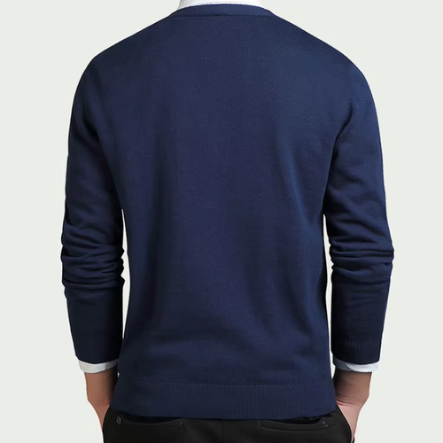 WW | Herren Strickjacke Mit Knöpfen, V-ausschnitt, Leichtes Material, Slim Fit Design