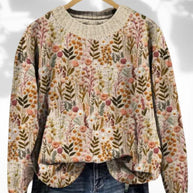 WW | Bequemer Blumenpullover