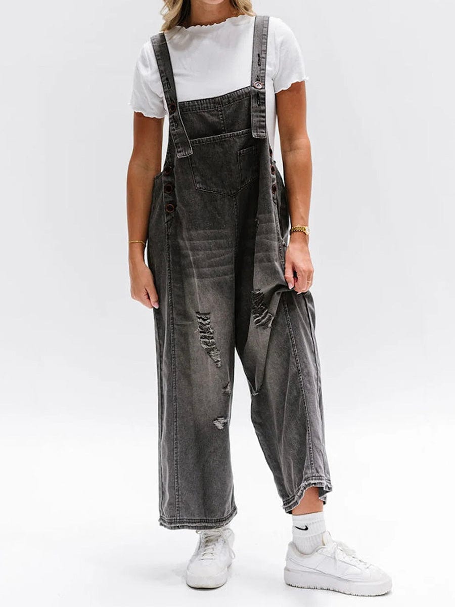 WW | Ärmelloser Lockere Denim Overall