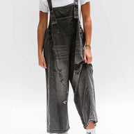 WW | Ärmelloser Lockere Denim Overall