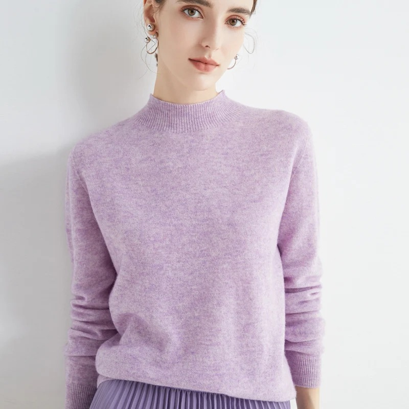 W&W Mode | Cashmere Pullover Damen Rundhals Weicher und Leichter Strickpullover