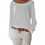 WW | gelbes Sweatshirt mit Rundhalsausschnitt, schlicht und schmal