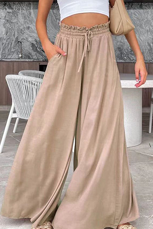 WW | Auf Mein Herz Breite Bein Leinen Hose