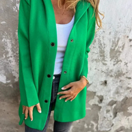 WW | Lange Strickjacken Für Damen Eleganter Strickjacke Mit Kapuze Und Knöpfen