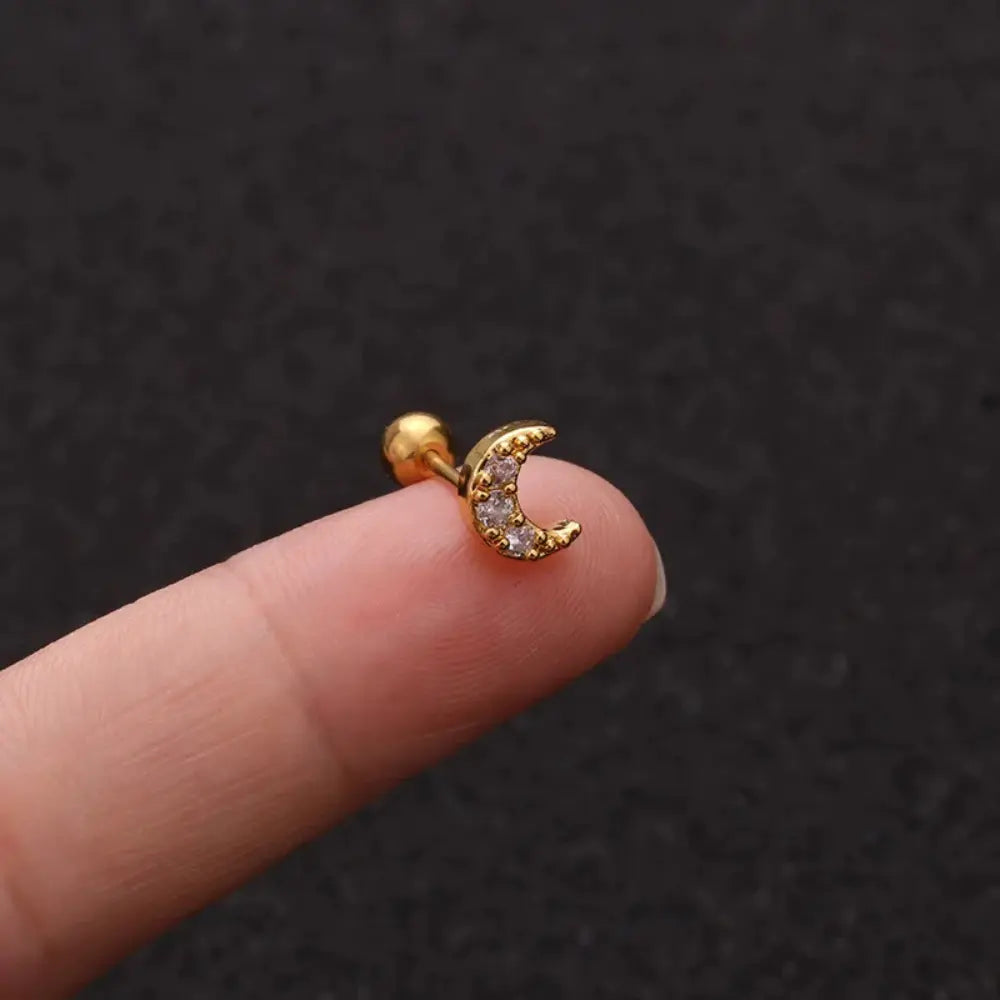 WW | Blum Kreuz Tragus Piercing Ohrringe
