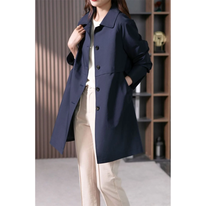 W&W Mode | Klassischer Trenchcoat Damen, Einfach Gebunden, Taillierter Damenmantel