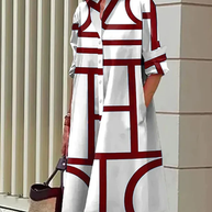 WW | Kleid mit Taschen und Geometrischem Aufdruck