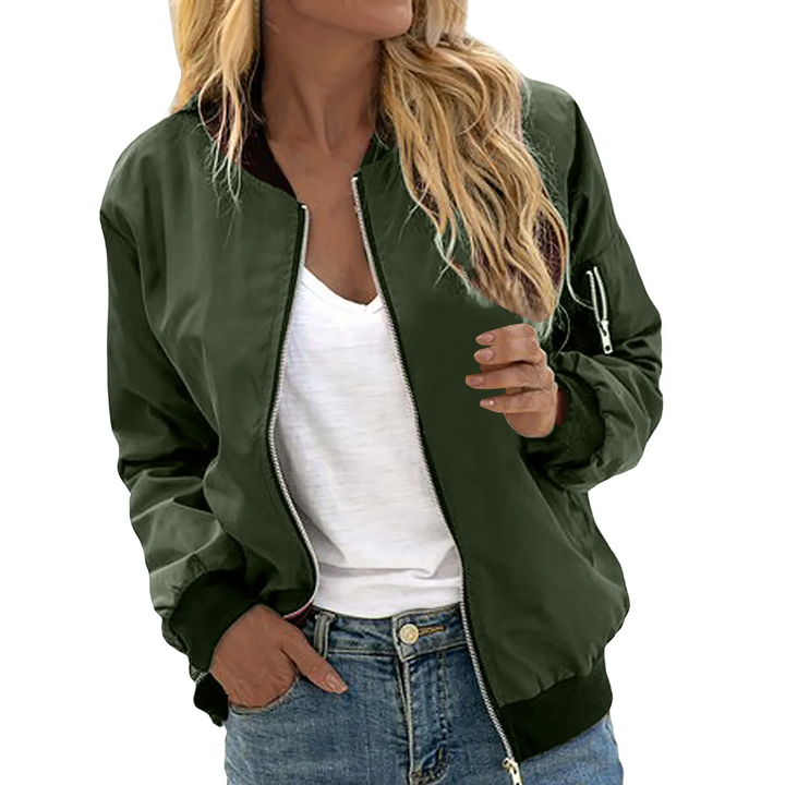 W&W Mode | Klassisches Lässiges Bomberjacke Damen