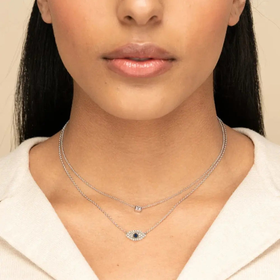 WW | Sterling Silber Ins Diamant Schutzanhänger Für Damen
