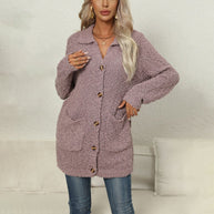 WW | Lässiger Einfarbiger Cardigan