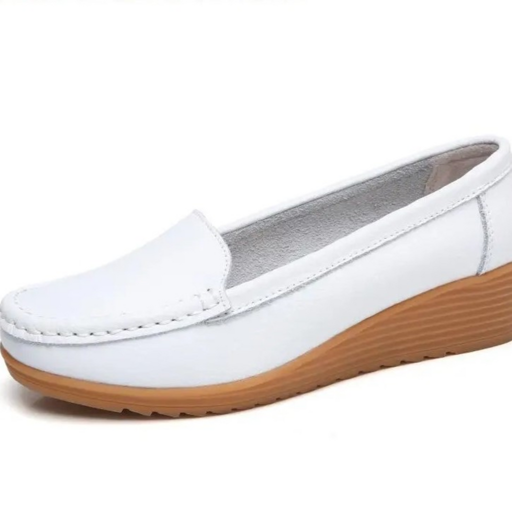 WW | Draht Gewebte Flache Sohle Leder Damen Slipper