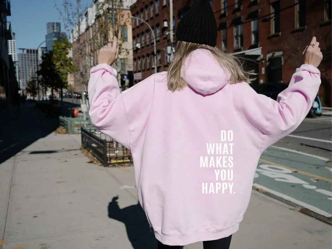 W&W Mode - Damen Hoodie - Lässiger Streetstyle mit Schriftzug