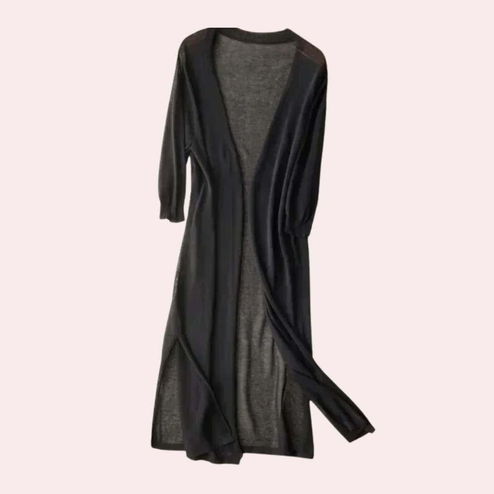 WW | Damen Lange Weste Elegant Und Leicht Sommer Strickjacke Für Frauen