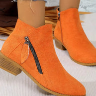 WW | Ankle Zipper Aus Wildleder Stil Chic Und Unübertroffener Komfort