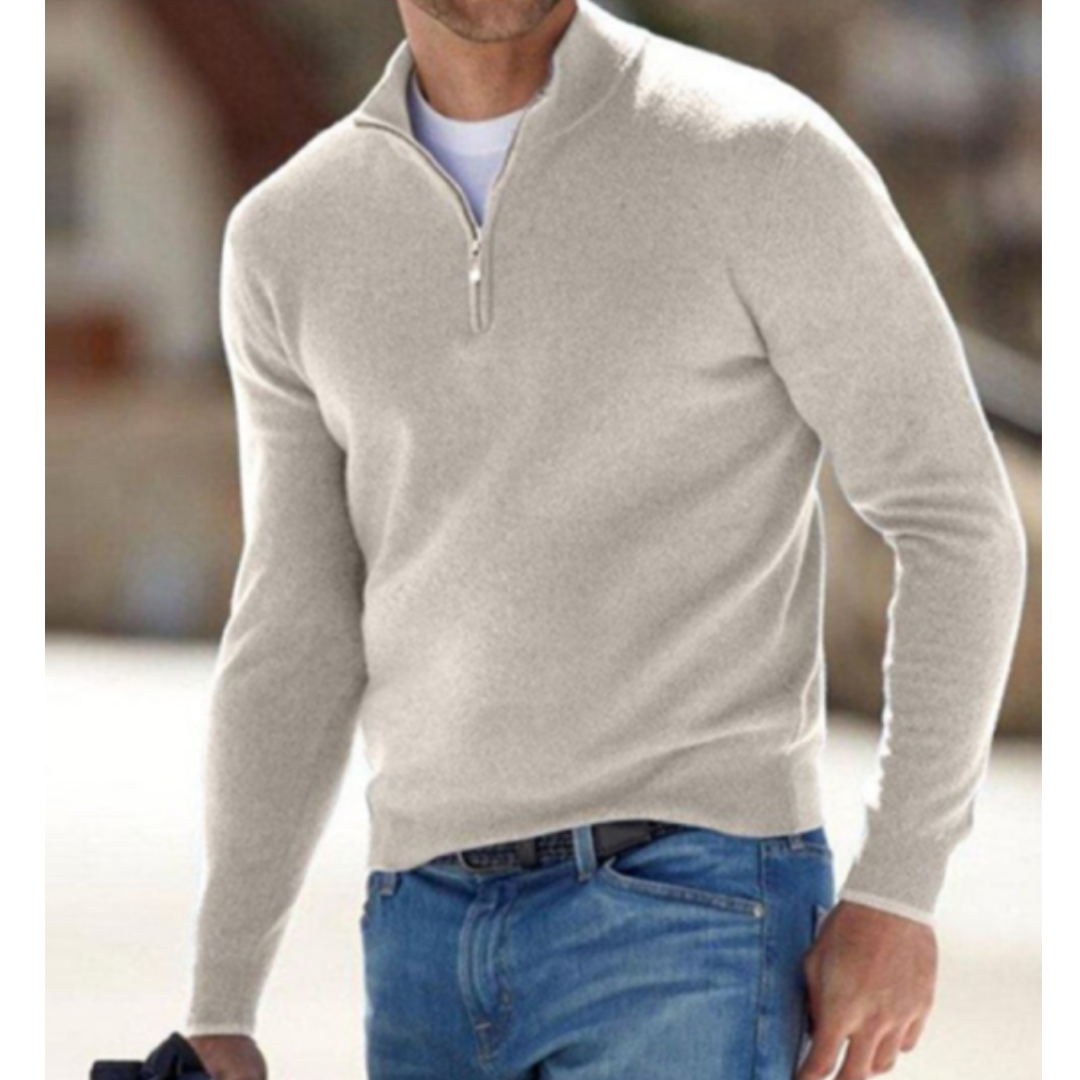 W&W Mode | Warmes Herrenpullover Reißverschluss