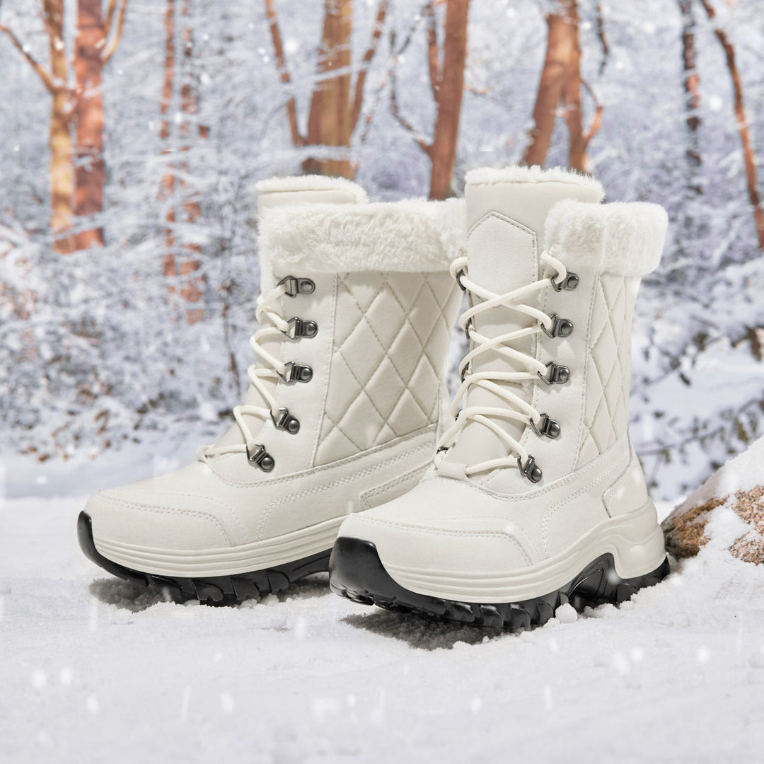 W&W Mode | Lässige Winter Fleece-gefütterte Stiefel für Frauen