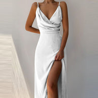 WW | V-Ausschnitt Midikleid Mit Druck Und Schlitz