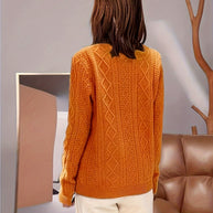 WW |  Wollstrickpullover mit gemütlichen langen Ärmeln Pullover Damen - Perfekt für Freizeitkleidung