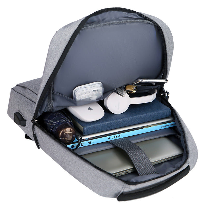 WW | Geschäftlicher Laptop Rucksack Mit Usb Ladeanschluss Und Wasserdicht