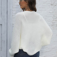 WW | Bat Sleeve Offenes Front Kurzes Cardigan