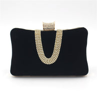 WW-förmige Diamant-Wildleder-Tasche