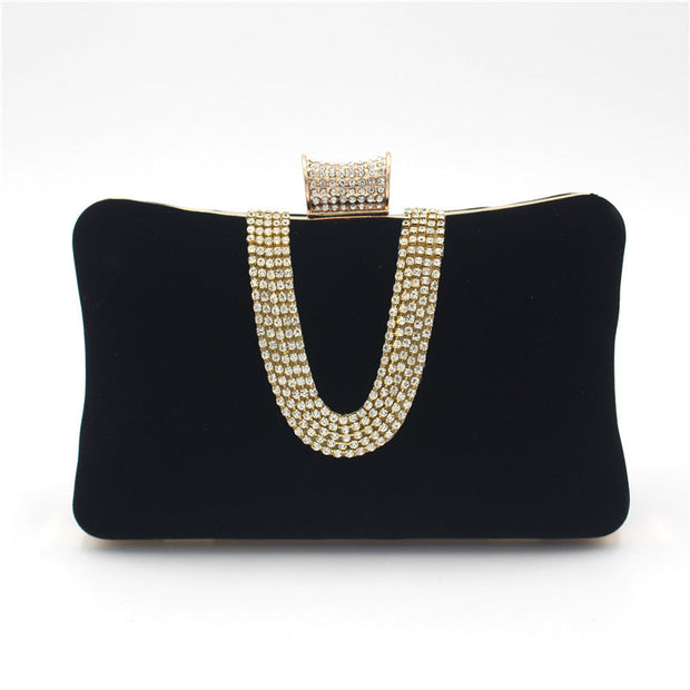 WW-förmige Diamant-Wildleder-Tasche