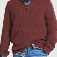 WW | Herren Pullover Mit Halbem Reißverschluss