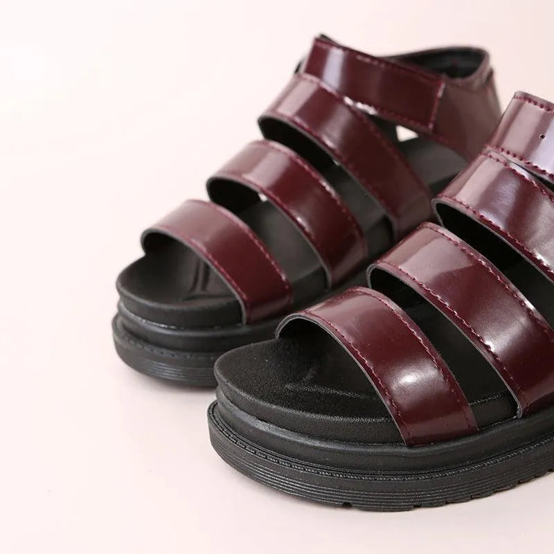 WW | Sandals with buckle and platform with open toes