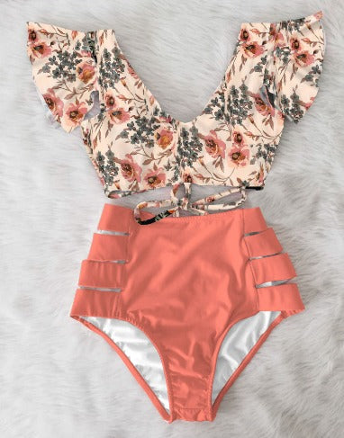 WW | Blumiger Rüschenset Bikini