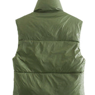 WW | Zip-Up Drawstring Puffer Weste