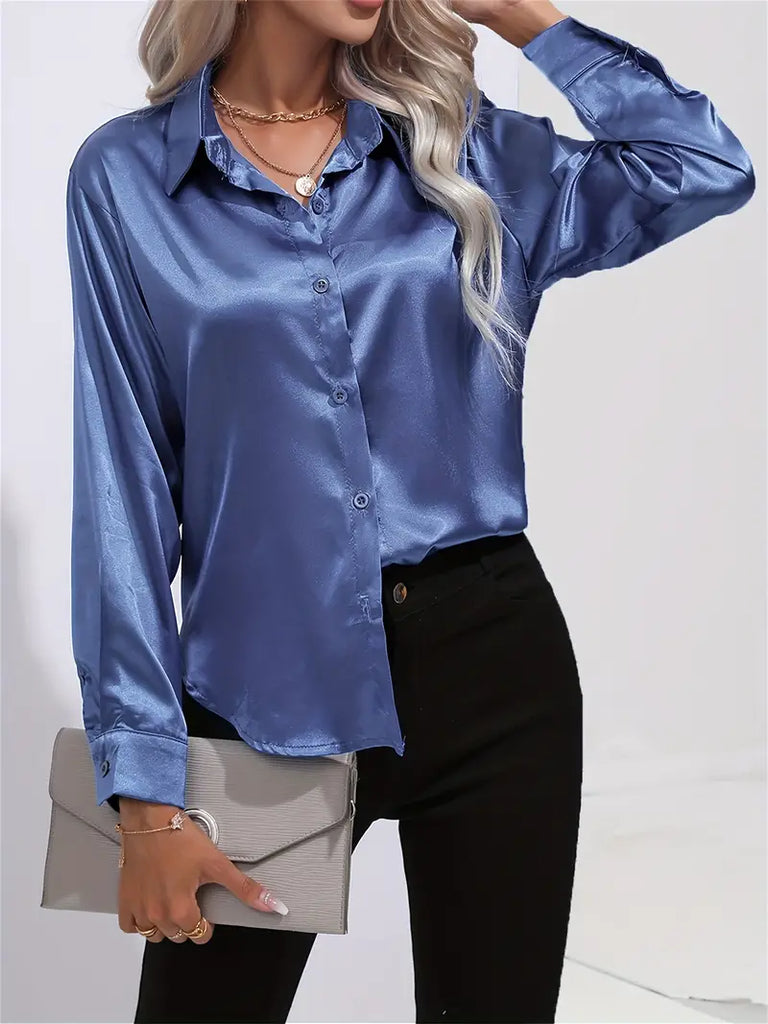 WW | Luxuriöse Satinbluse
