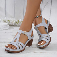 WW | Sandaletten mit Offenen Zehen und Schnalle mit Schnallenverschluss