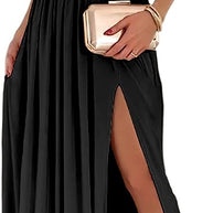 ÉléganceOne™ – One-Shoulder Maxikleid mit Schlitz & Cut-Out Detail
