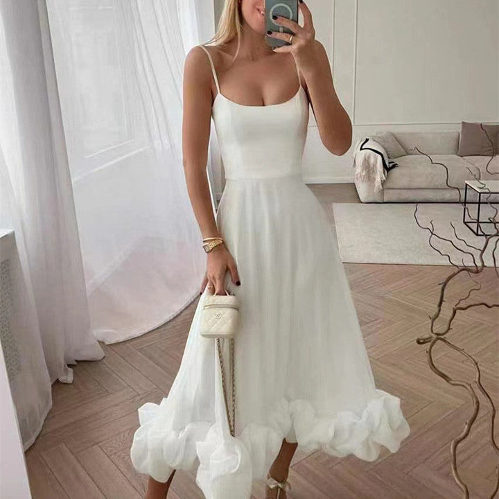 Damen-Maxikleid mit fließender Ausführung