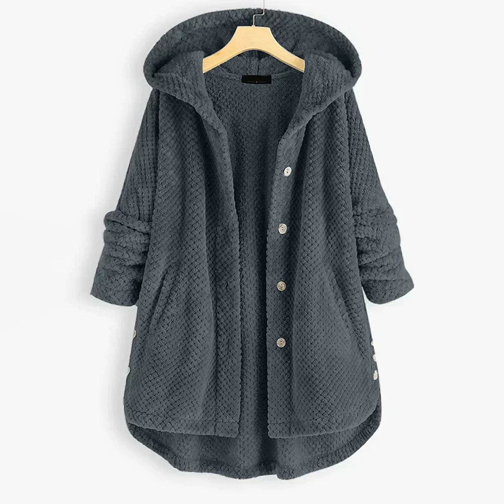 W&W Mode | Stylische, Superweiche Fleece-Kapuzenjacke