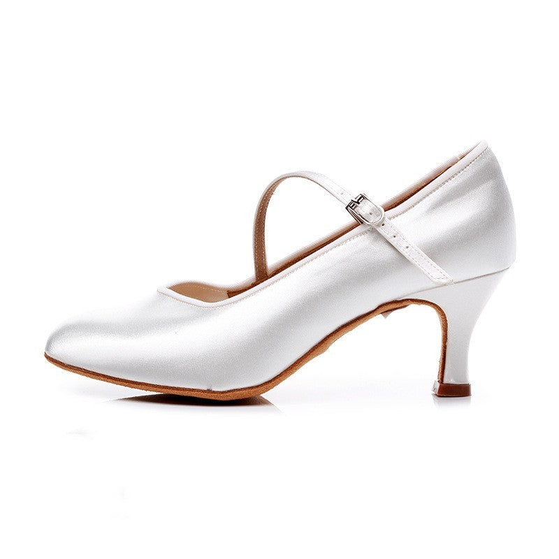 WW | Satin Helle Haut Damen Moderne Weiche Sohle Schuhe